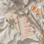 Handgeschreven Kleurrijke Bold Modern Wedding Kaart