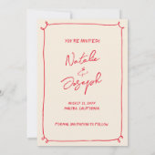 Handgeschreven Kleurrijke Foto Modern Wedding Save The Date (Achterkant)