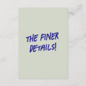 Handgeschreven kleurrijke Funky Retro bruiloft det Informatiekaartje (Achterkant)