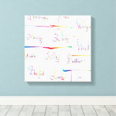 Handgeschreven kleurrijke positieve Inspirerend wo Canvas Afdruk (Insitu (Houten vloer))