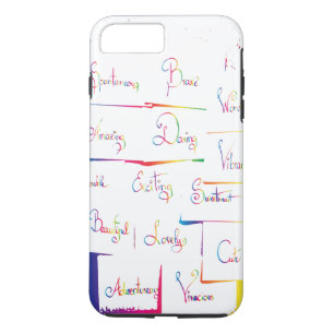 Handgeschreven kleurrijke positieve Inspirerend wo Case-Mate iPhone Case