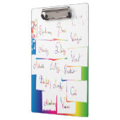 Handgeschreven kleurrijke positieve Inspirerend wo Klembord (Links)