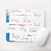 Handgeschreven kleurrijke positieve Inspirerend wo Muismat (Met muis)