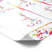 Handgeschreven Kleurrijke Positieve Inspirerende w Poster (Hoek)