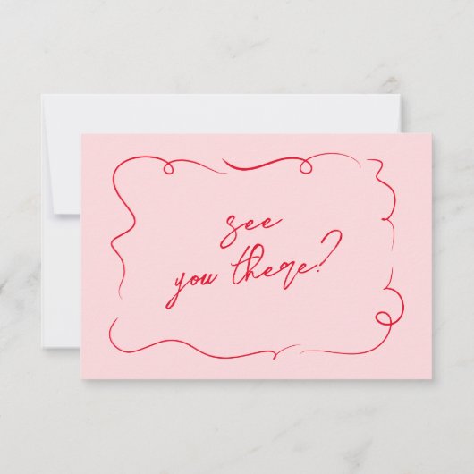 Handgeschreven kleurrijke QR-code Fun Modern Weddi RSVP Kaartje (Achterkant)