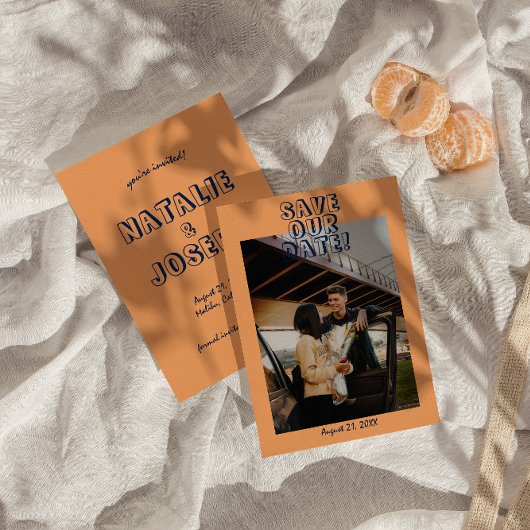 Handgeschreven Kleurrijke Vette Moderne Fotobruilo Save The Date