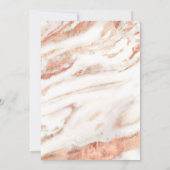 Handgeschreven koper Roos Gold Marble Save the Dat Date (Achterkant)