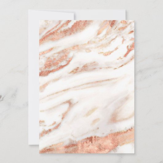 Handgeschreven koper Roos Gold Marble Save the Dat Save The Date (Achterkant)