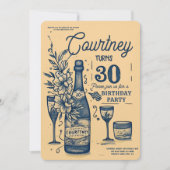  handgeschreven krabbeltekening 30e geboortedag kaart (Voorkant)