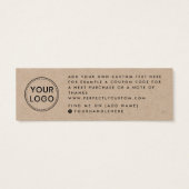 Handgeschreven Kraft paper logo dank u dat u kaart (Achterkant)