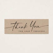 Handgeschreven Kraft paper logo dank u dat u kaart (Voorkant)