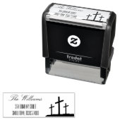 Handgeschreven kruis zelfinktende stempel (In situ)