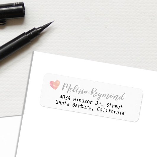 Handgeschreven label Font Return Address Label met