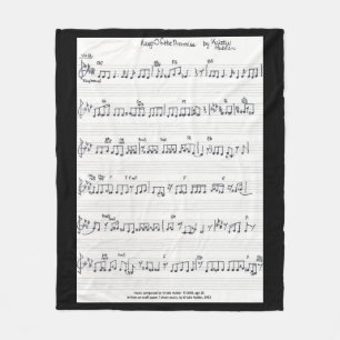 Handgeschreven lade muziekvlies fleece deken