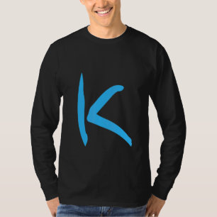 Handgeschreven letter K van het alfabet T-shirt