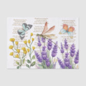  handgeschreven letters Botanical White Tissuepapier (Voorkant)