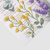  handgeschreven letters Botanical White Tissuepapier (Detail)