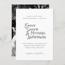 Handgeschreven Lettertype FOTO Uitnodiging Koppels