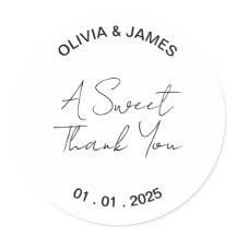 Handgeschreven Lettertype Zoete Bedankjes Labels |