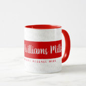 handgeschreven lettertypestijl rood mok (Voorkant rechts)