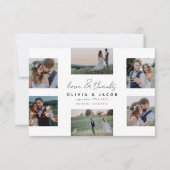 Handgeschreven liefde en Bedankt 6 Fotobruiloft (Voorkant)