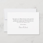 Handgeschreven liefde en Bedankt 6 Fotobruiloft (Achterkant)