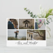 Handgeschreven liefde en Bedankt paar foto bruilof (Staand voorkant)