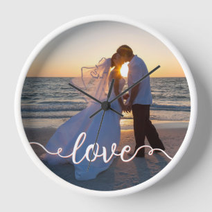 Handgeschreven Liefde Script Sunset Beach Bruiloft