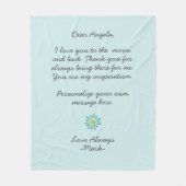 handgeschreven liefdesbrief of berichtaangepast fleece deken (Voorkant)