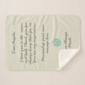 handgeschreven liefdesbrief of berichtaangepast sherpa deken (Voorkant (horizontaal))