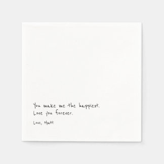 Handgeschreven liefdesbriefje | Personal Touch Bru Servet