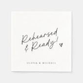 Handgeschreven liefdesbriefje stijl hart bruiloft servet (Voorkant)