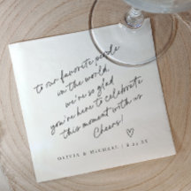 Handgeschreven liefdesbriefje stijl hart bruiloft