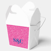 Handgeschreven Liefdesverhaal INITIËLEN Koppel Pre Bedankdoosjes (Geopend)