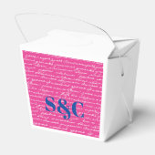 Handgeschreven Liefdesverhaal INITIËLEN Koppel Pre Bedankdoosjes (Achterkant)