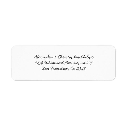 Handgeschreven look eenvoudig retouradres DYI Etiket (Voorkant)