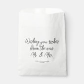 Handgeschreven loterij Ticket Wedding Favor Bag Bedankzakje (Voorkant)
