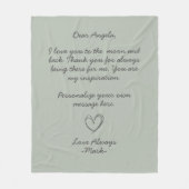 Handgeschreven Love Letter of Message Fleece Deken (Voorkant)
