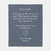 Handgeschreven Love Letter of Message Fleece Deken (Voorkant)
