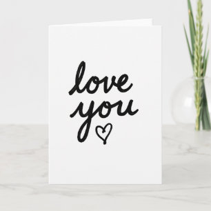 Handgeschreven Love You Kaart
