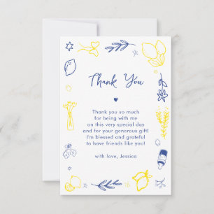 Handgeschreven Main Squeeze Baby Shower Bedankt