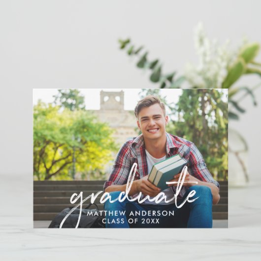 Handgeschreven Manuscript Afstuderen het Afstudere Aankondiging (Staand voorkant)