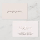 Handgeschreven Manuscript Eenvoudige Sjabloon Mode Visitekaartje (Voorkant / Achterkant)