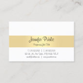 Handgeschreven Manuscript Gold Modern Minimalistis Visitekaartje (Achterkant)