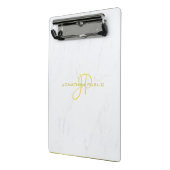 Handgeschreven Manuscript Gold Monogram Elegant Ma Mini Klembord (Angled2)