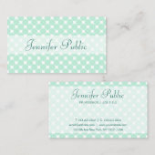 Handgeschreven Manuscript Modern Elegant Groen Wit Visitekaartje (Voorkant / Achterkant)