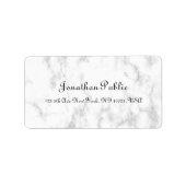 Handgeschreven Manuscript Modern Elegant Witte Mar Etiket (Voorkant)