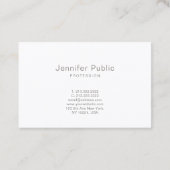 Handgeschreven Manuscript Modern Minimalist Elegan Visitekaartje (Achterkant)