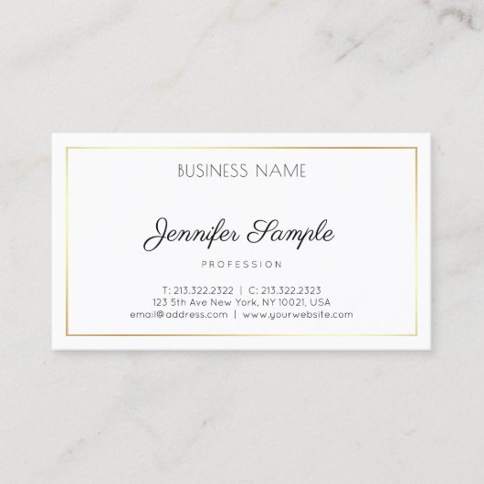 Handgeschreven Manuscript Modern Ontwerp Verlegant Visitekaartje (Voorkant)