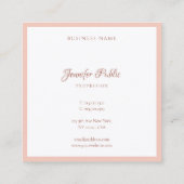 Handgeschreven Manuscript Moderne Eenvoudige Sjabl Vierkante Visitekaartje (Achterkant)